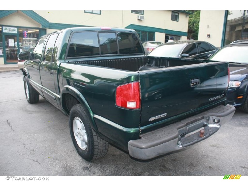 2002 S10 LS Crew Cab 4x4 - Forest Green Metallic / Graphite photo #5