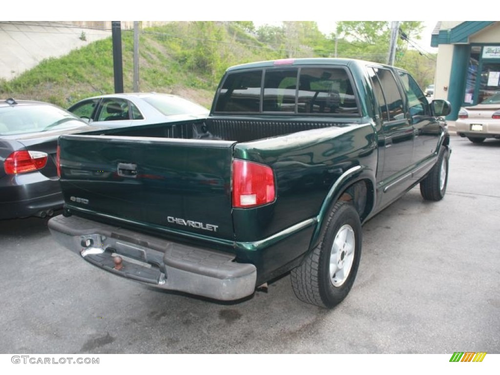 2002 S10 LS Crew Cab 4x4 - Forest Green Metallic / Graphite photo #7