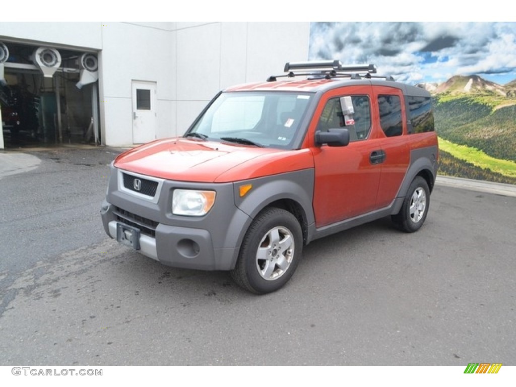2004 Element EX AWD - Sunset Orange Pearl / Black photo #5