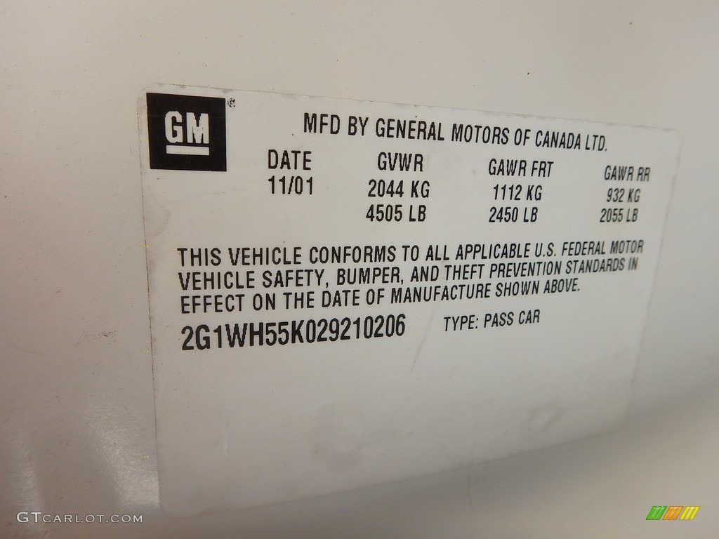 2002 Impala LS - White / Medium Gray photo #14