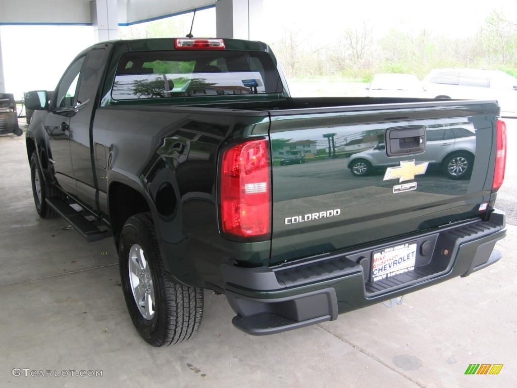2016 Colorado WT Extended Cab - Rainforest Green Metallic / Jet Black/Dark Ash photo #3