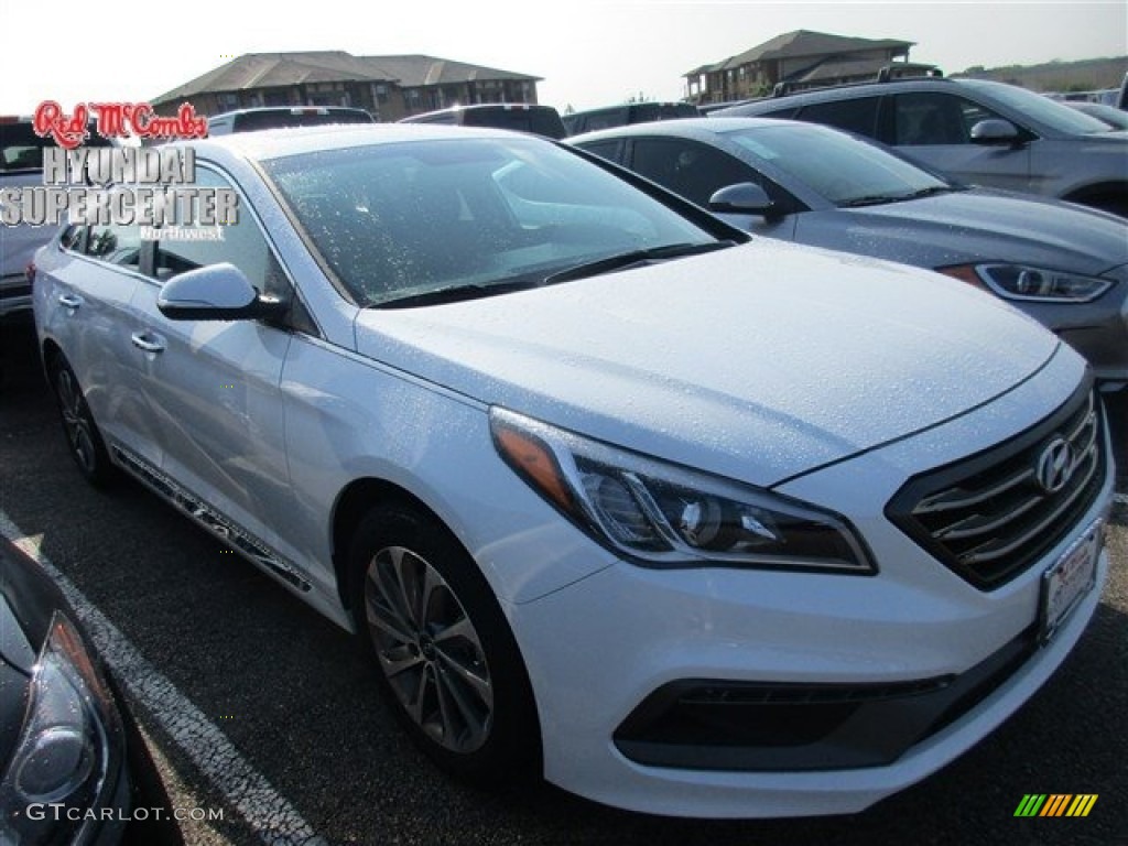 2016 Sonata Sport - Quartz White Pearl / Black photo #1