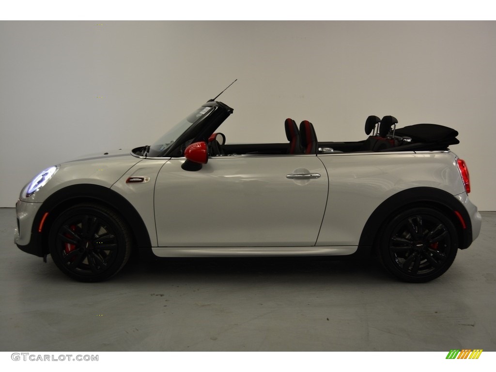 White Silver Metallic 2017 Mini Convertible John Cooper Works Exterior Photo #112925245