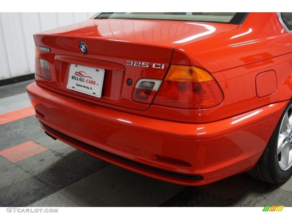 2001 3 Series 325i Coupe - Bright Red / Sand photo #64