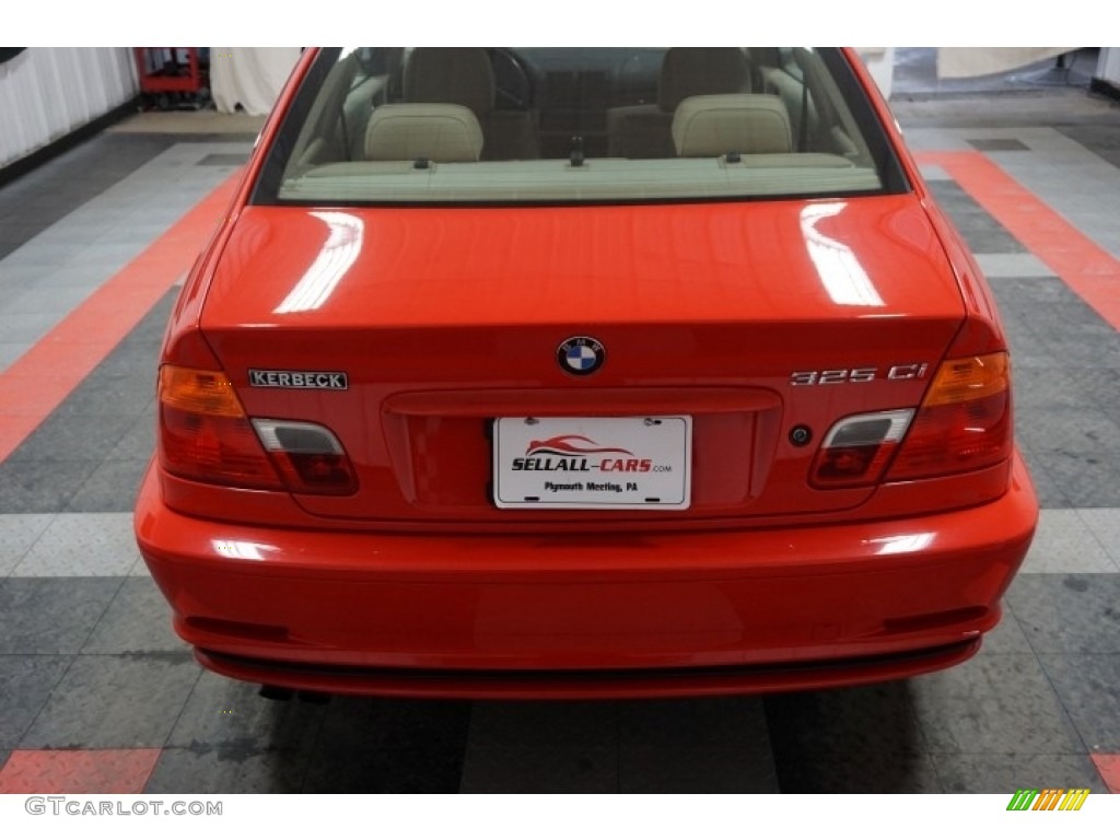 2001 3 Series 325i Coupe - Bright Red / Sand photo #65