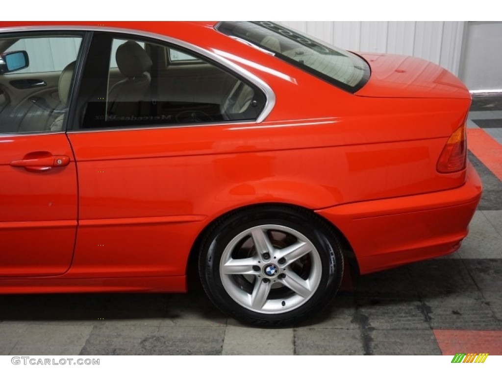 2001 3 Series 325i Coupe - Bright Red / Sand photo #66