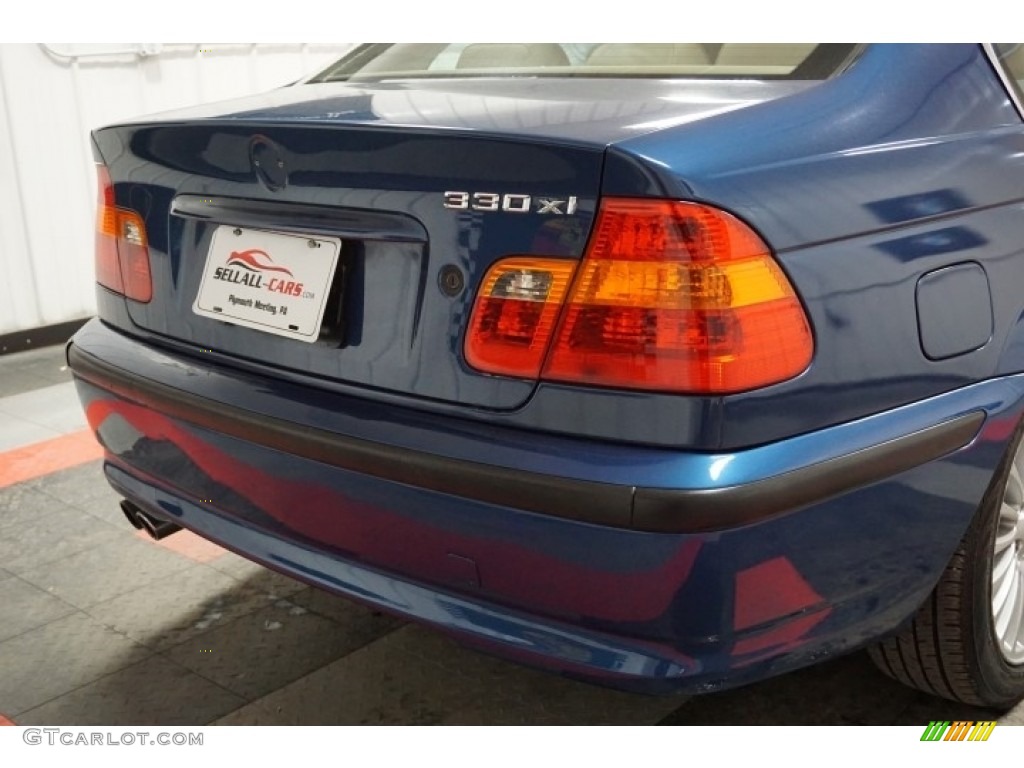 2003 3 Series 330xi Sedan - Mystic Blue Metallic / Sand photo #69