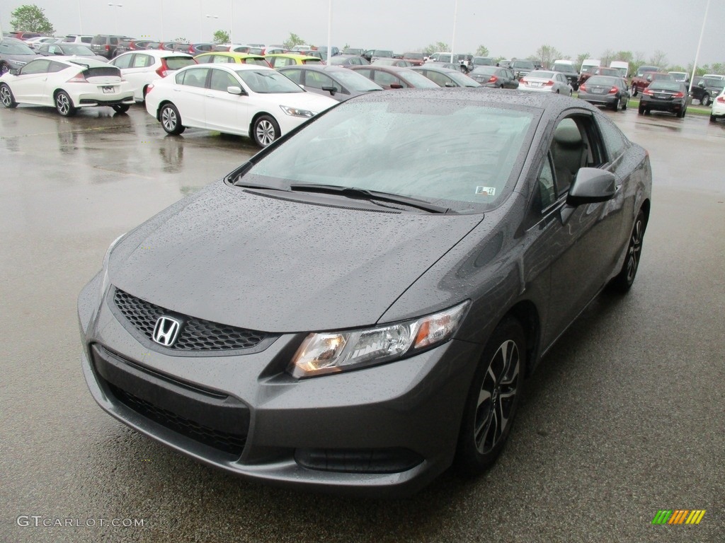 2013 Civic EX Coupe - Polished Metal Metallic / Gray photo #4