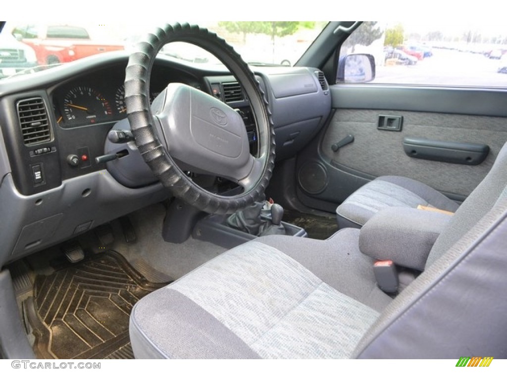 1999 Tacoma V6 Extended Cab 4x4 - Black Metallic / Gray photo #7