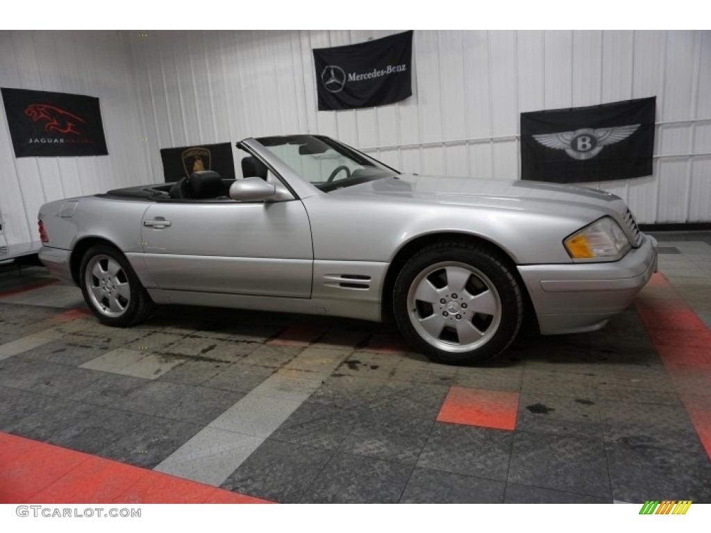 2000 SL 500 Roadster - Brilliant Silver Metallic / Black photo #6