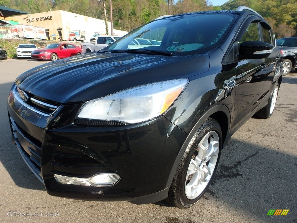 2014 Escape Titanium 2.0L EcoBoost 4WD - Tuxedo Black / Medium Light Stone photo #7