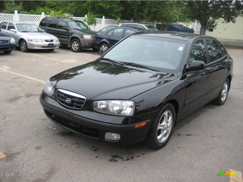 2003 Elantra GT Hatchback - Black Obsidian / Dark Gray photo #1