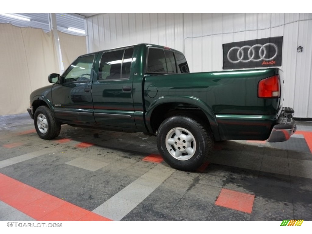 2002 S10 LS Crew Cab 4x4 - Forest Green Metallic / Graphite photo #11