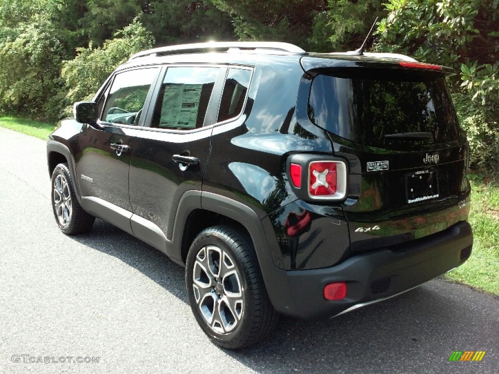 2016 Renegade Limited 4x4 - Black / Bark Brown/Ski Grey photo #2