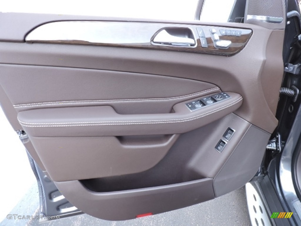 2017 Mercedes-Benz GLS 450 4Matic Espresso Brown Door Panel Photo #112944936