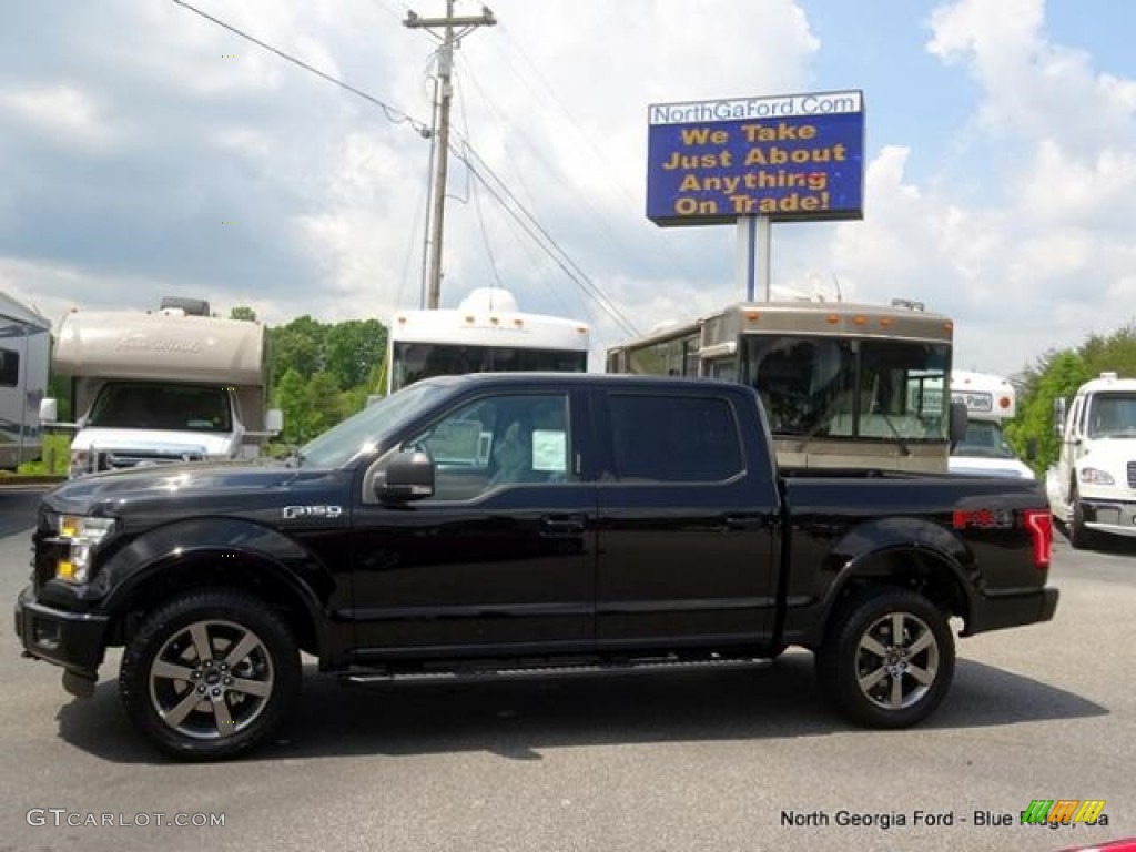 2016 F150 XLT SuperCrew 4x4 - Shadow Black / Black photo #2