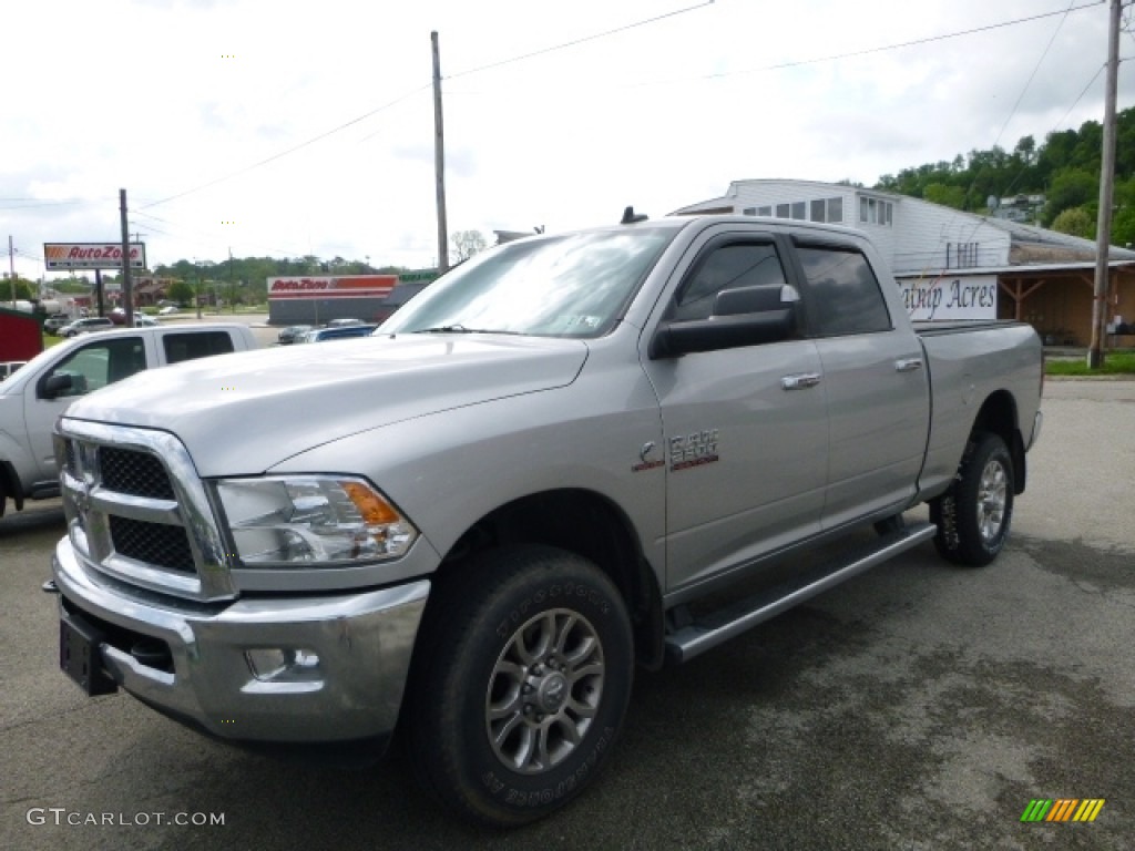 2013 2500 SLT Crew Cab 4x4 - Bright Silver Metallic / Black/Diesel Gray photo #1