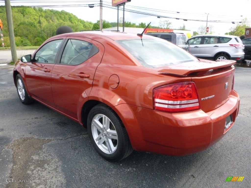2008 Avenger SXT - Sunburst Orange Pearl / Dark Slate Gray/Light Slate Gray photo #4