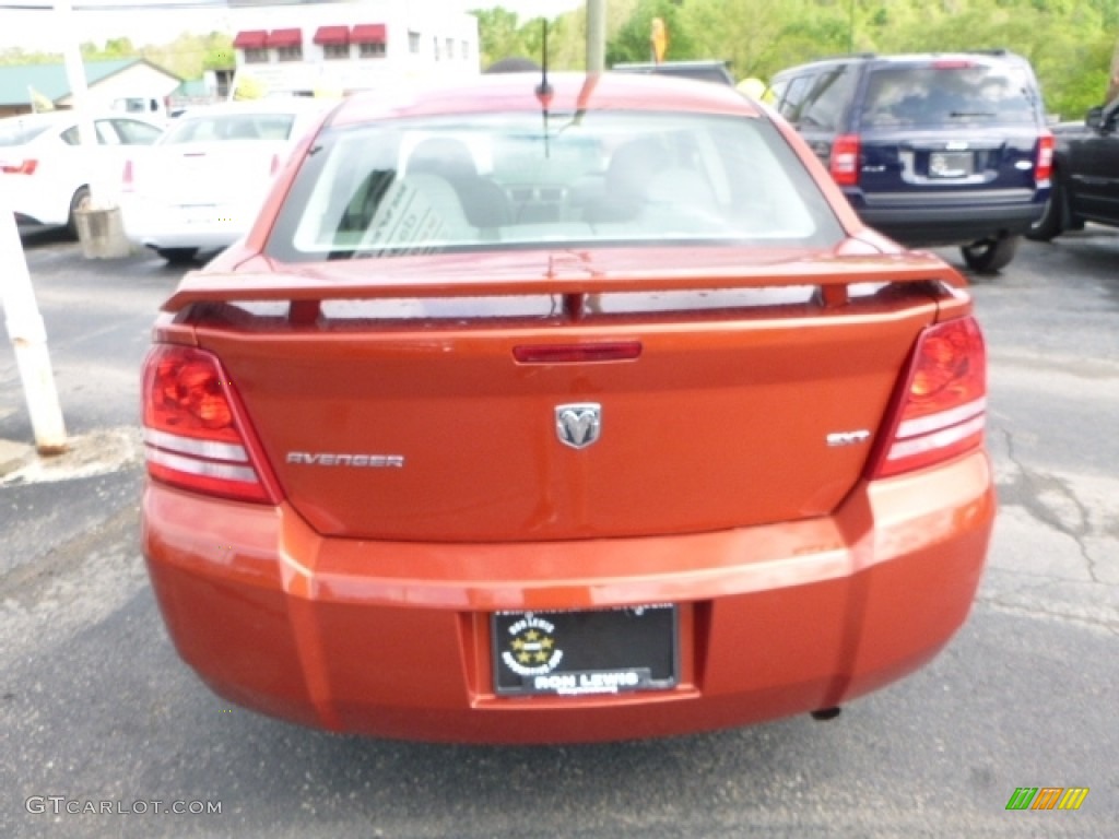 2008 Avenger SXT - Sunburst Orange Pearl / Dark Slate Gray/Light Slate Gray photo #5