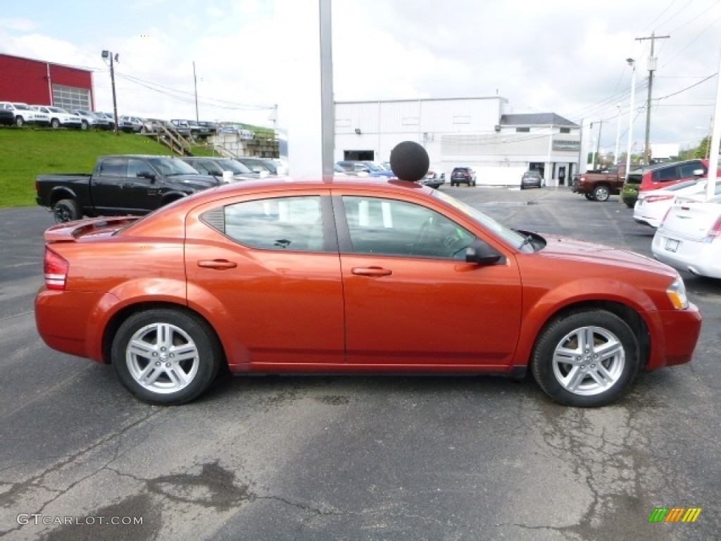 2008 Avenger SXT - Sunburst Orange Pearl / Dark Slate Gray/Light Slate Gray photo #7