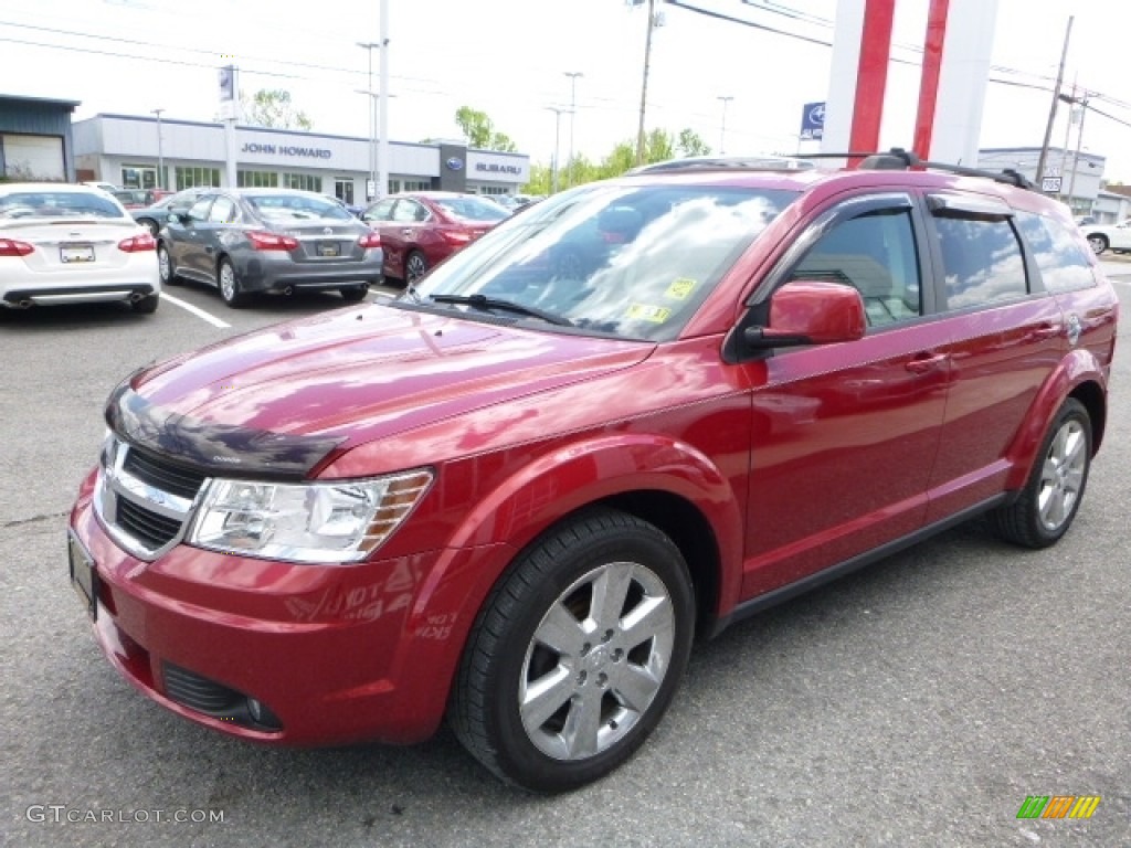 2009 Journey SXT AWD - Inferno Red Crystal Pearl / Dark Slate Gray/Light Graystone photo #13