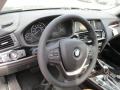 2017 BMW X3 Saddle Brown Interior Steering Wheel Photo