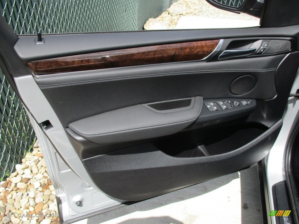 2017 BMW X3 xDrive28i Black Door Panel Photo #112952679