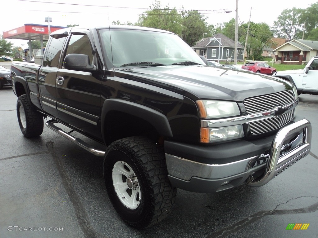 2005 Silverado 1500 Z71 Extended Cab 4x4 - Black / Dark Charcoal photo #5