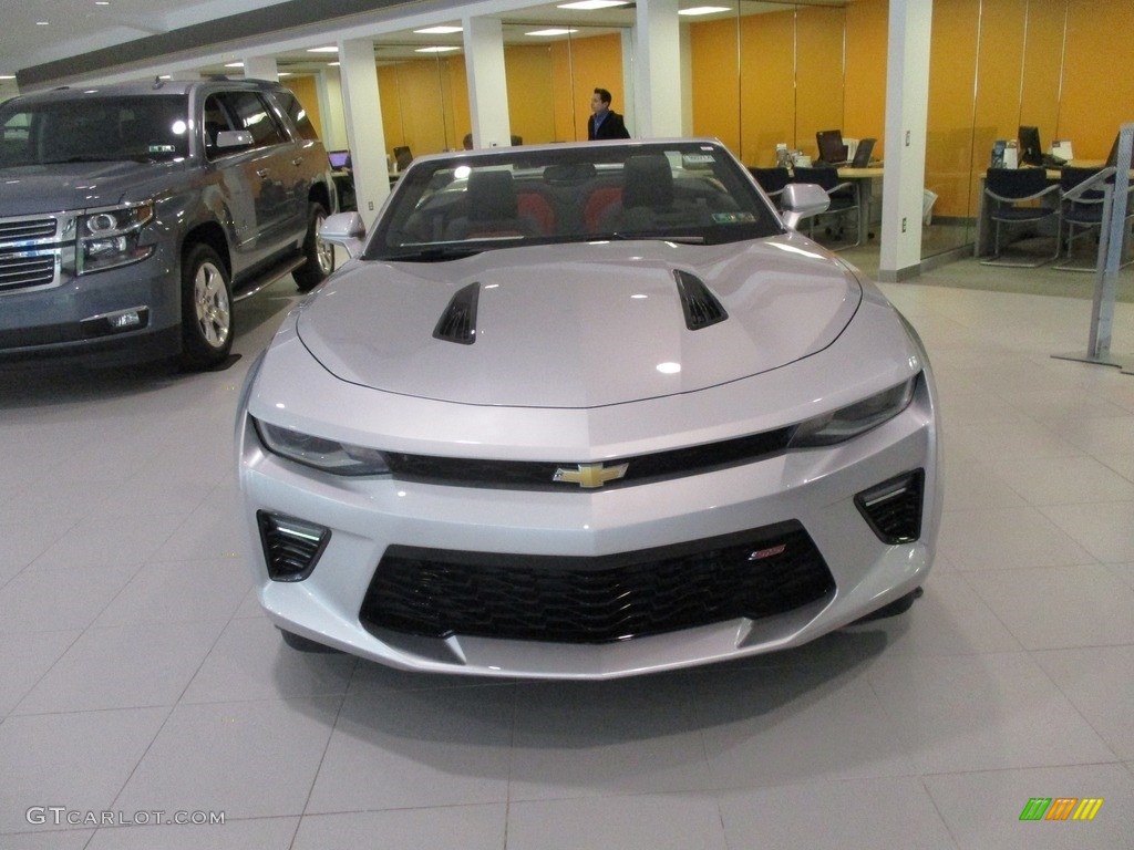 2016 Camaro SS Convertible - Silver Ice Metallic / Adrenaline Red photo #2