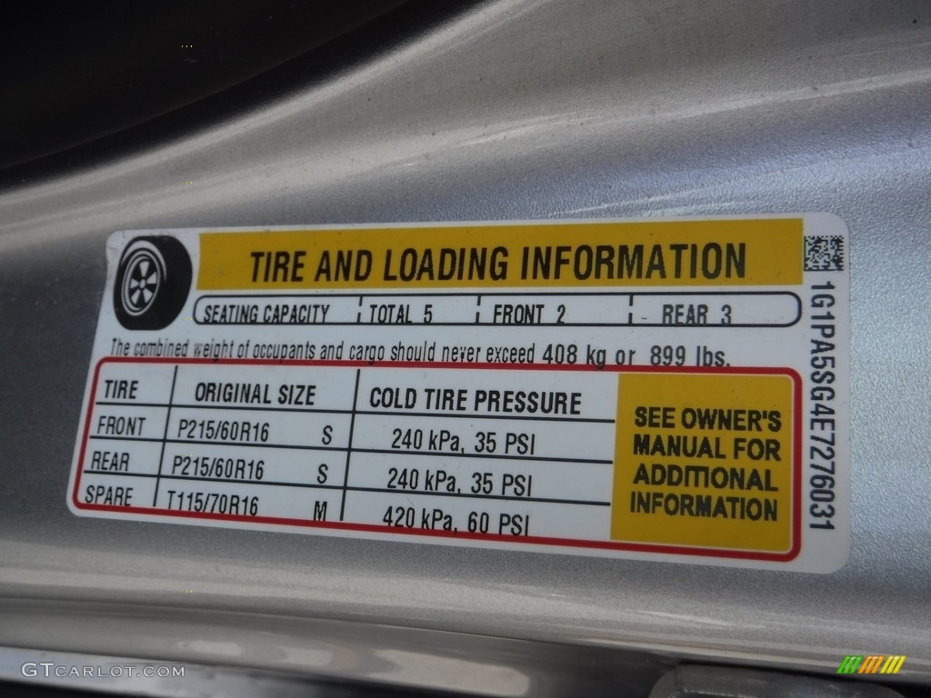 2014 Cruze LS - Silver Ice Metallic / Jet Black/Medium Titanium photo #27