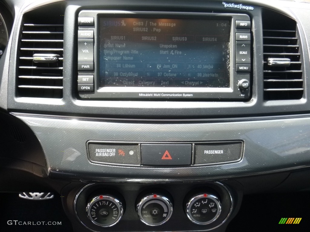 2011 Lancer RALLIART AWD - Tarmac Black Pearl / Black photo #24