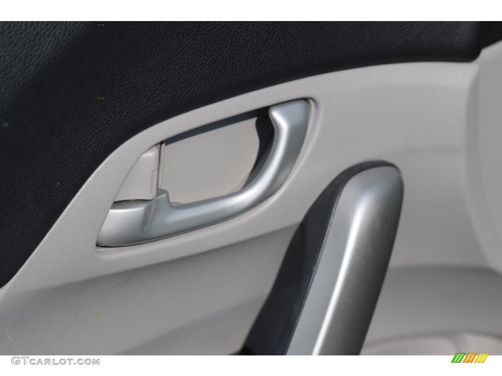 2013 Civic LX Coupe - Alabaster Silver Metallic / Gray photo #15