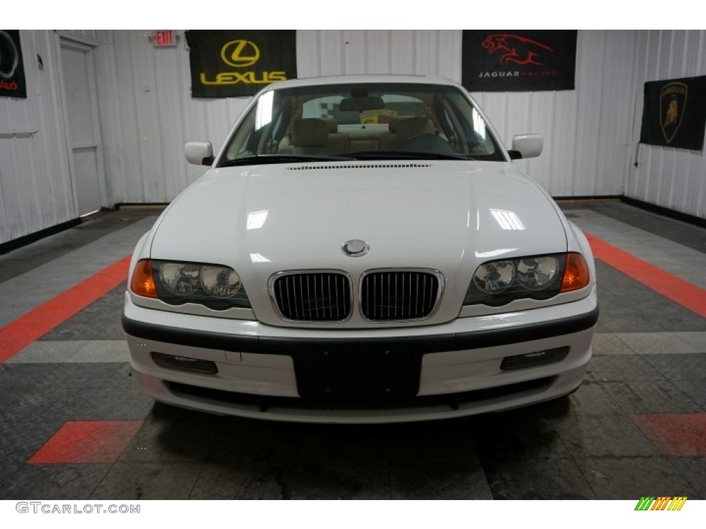 2000 3 Series 328i Sedan - Alpine White / Sand photo #4