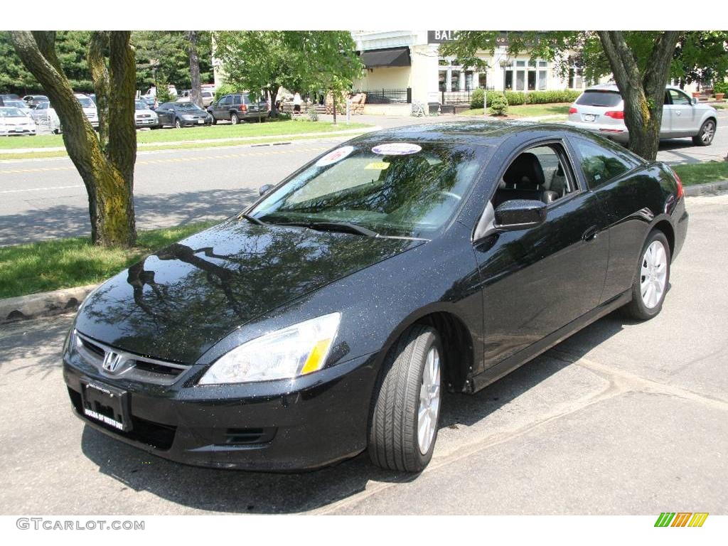 2006 Accord EX V6 Coupe - Nighthawk Black Pearl / Black photo #9