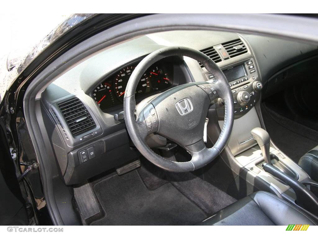 2006 Accord EX V6 Coupe - Nighthawk Black Pearl / Black photo #11