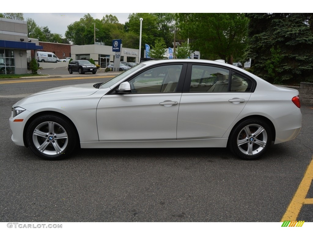 2013 3 Series 328i xDrive Sedan - Mineral White Metallic / Venetian Beige photo #5