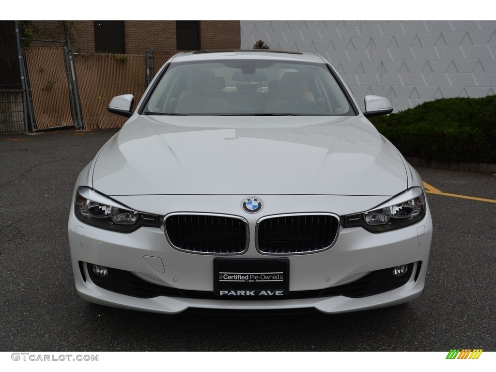 2013 3 Series 328i xDrive Sedan - Mineral White Metallic / Venetian Beige photo #7