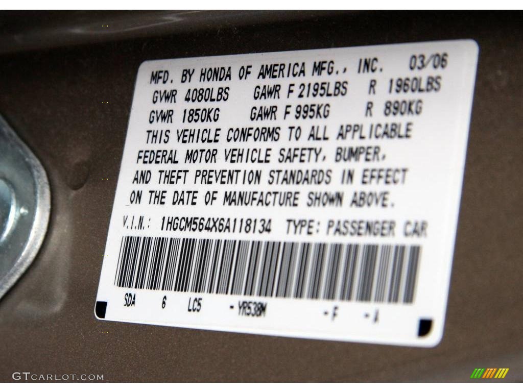 2006 Accord LX Sedan - Desert Mist Metallic / Ivory photo #25