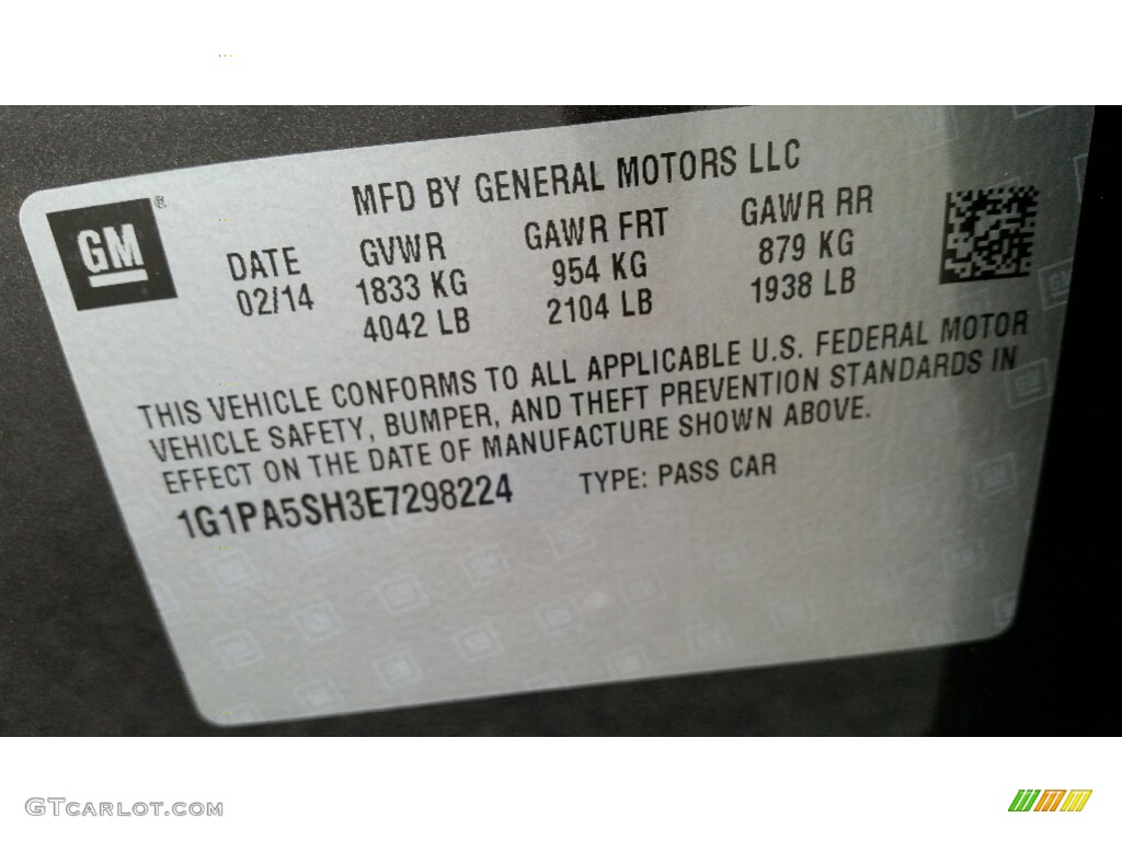 2014 Cruze LS - Tungsten Metallic / Jet Black/Medium Titanium photo #16