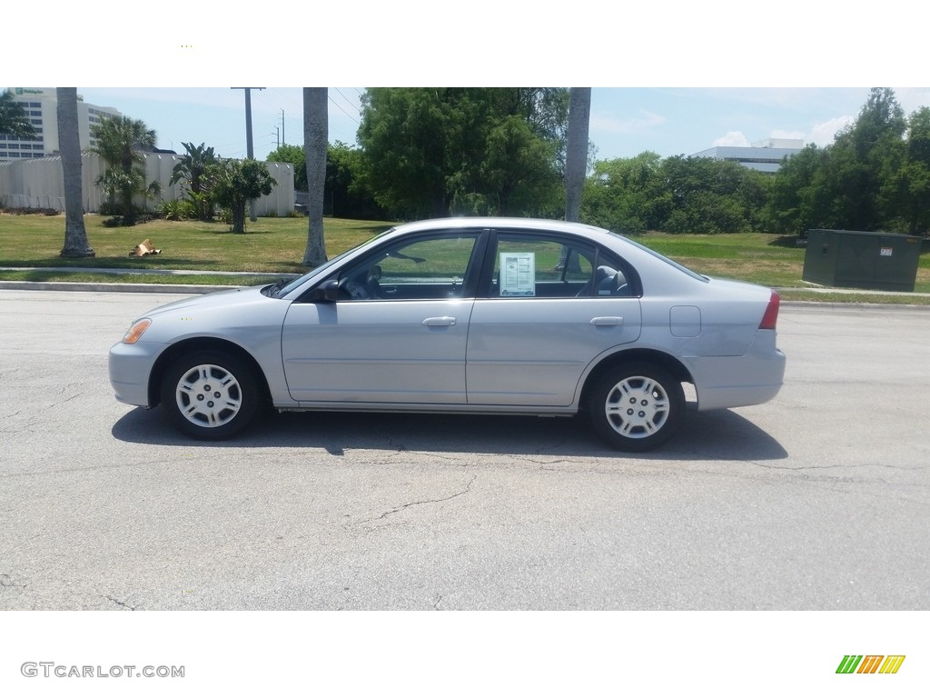2002 Civic LX Sedan - Titanium Metallic / Gray photo #2