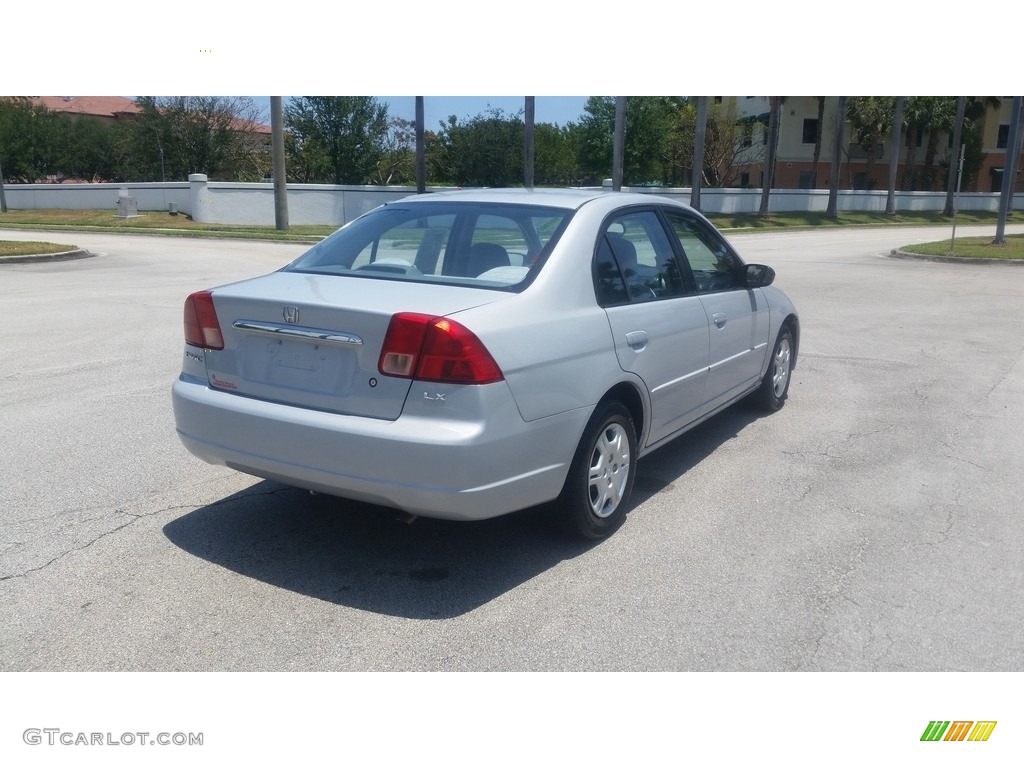 2002 Civic LX Sedan - Titanium Metallic / Gray photo #5