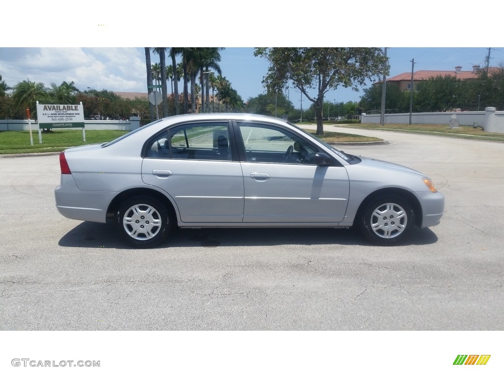 2002 Civic LX Sedan - Titanium Metallic / Gray photo #6