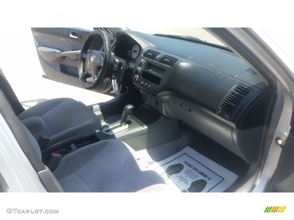 2002 Civic LX Sedan - Titanium Metallic / Gray photo #17