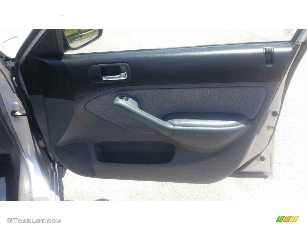 2002 Civic LX Sedan - Titanium Metallic / Gray photo #18