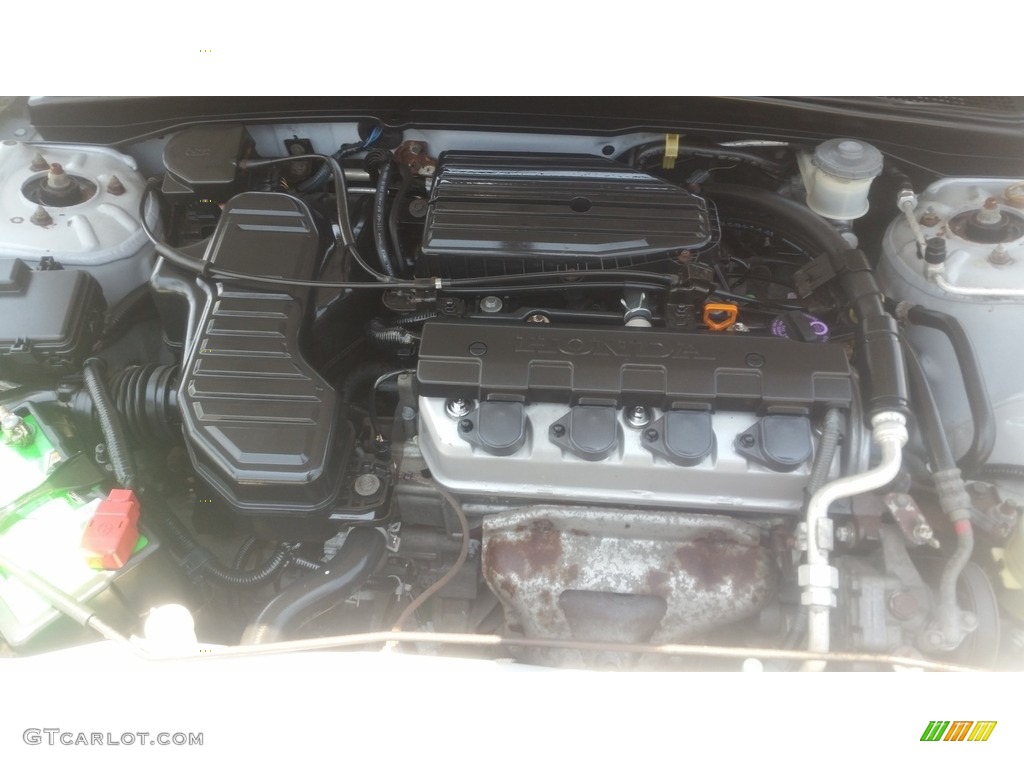 2002 Civic LX Sedan - Titanium Metallic / Gray photo #19