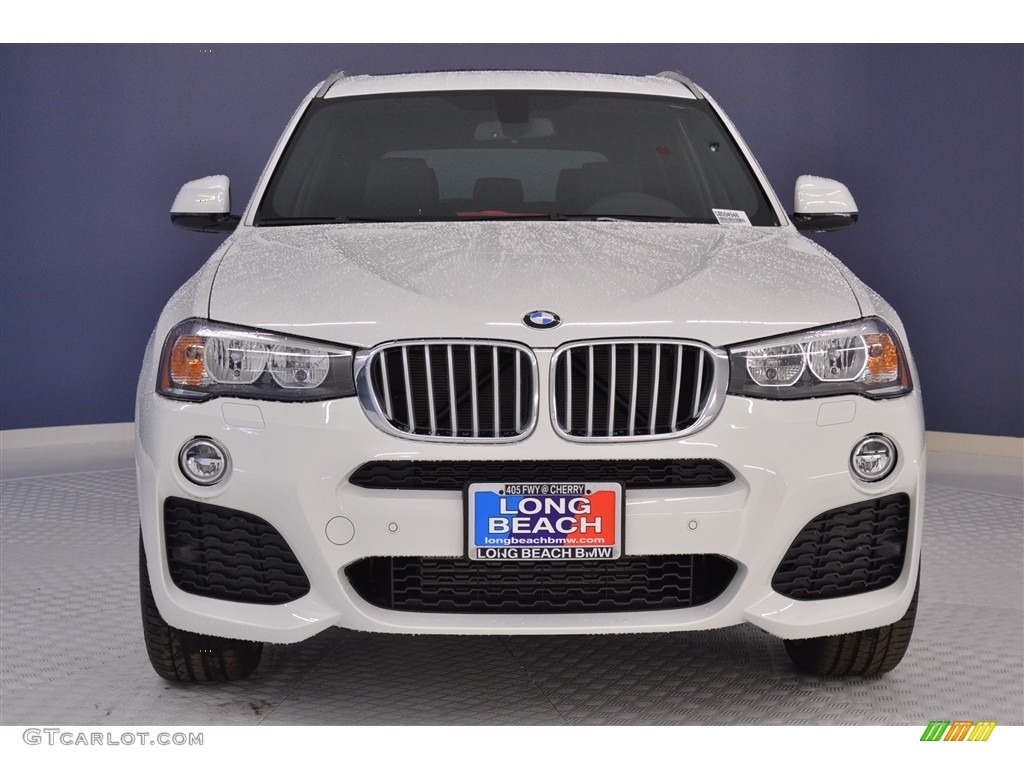 2016 X3 xDrive28i - Mineral White Metallic / Black photo #2