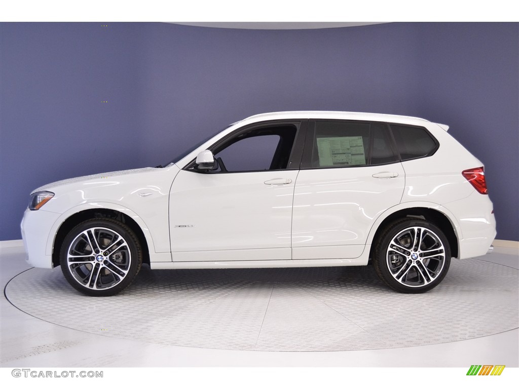 2016 X3 xDrive28i - Mineral White Metallic / Black photo #3