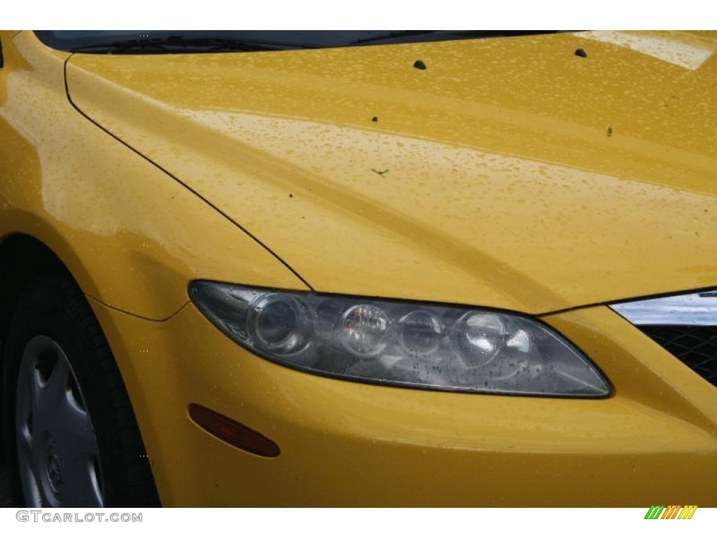 2003 MAZDA6 i Sedan - Speed Yellow / Gray photo #4