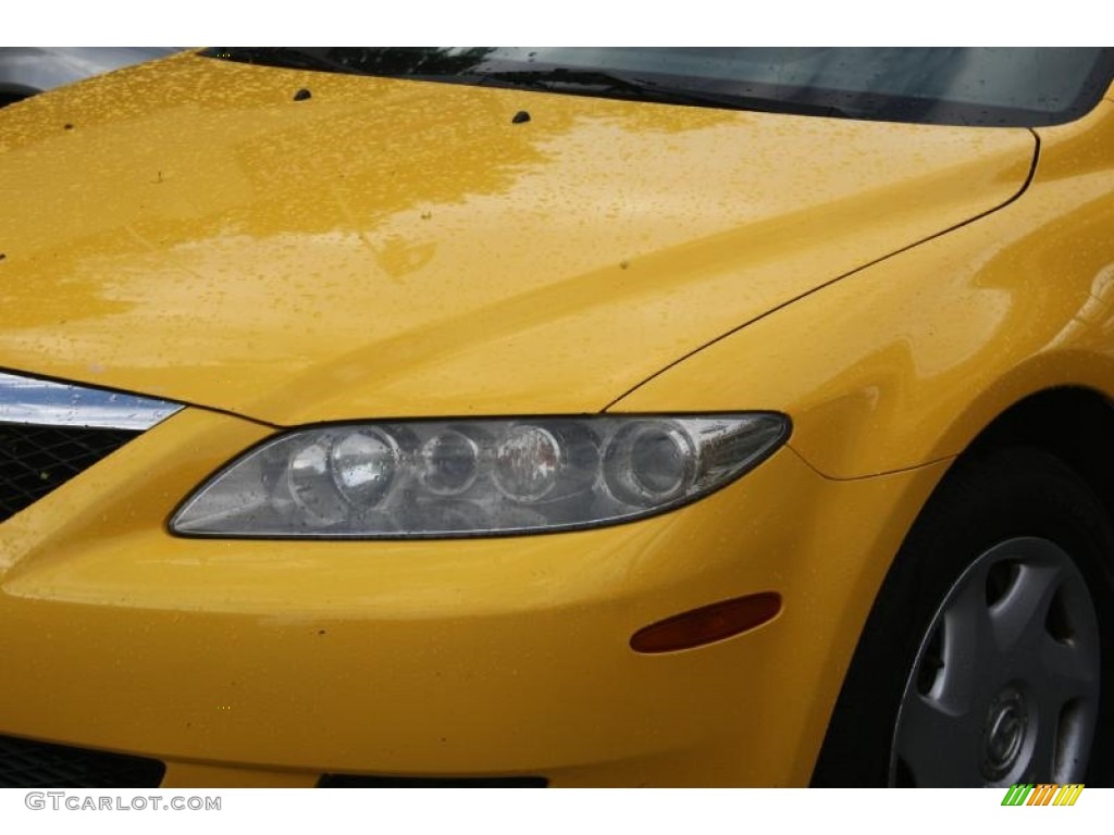 2003 MAZDA6 i Sedan - Speed Yellow / Gray photo #6