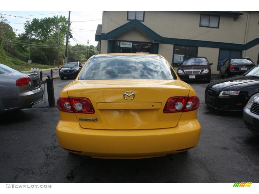 2003 MAZDA6 i Sedan - Speed Yellow / Gray photo #9